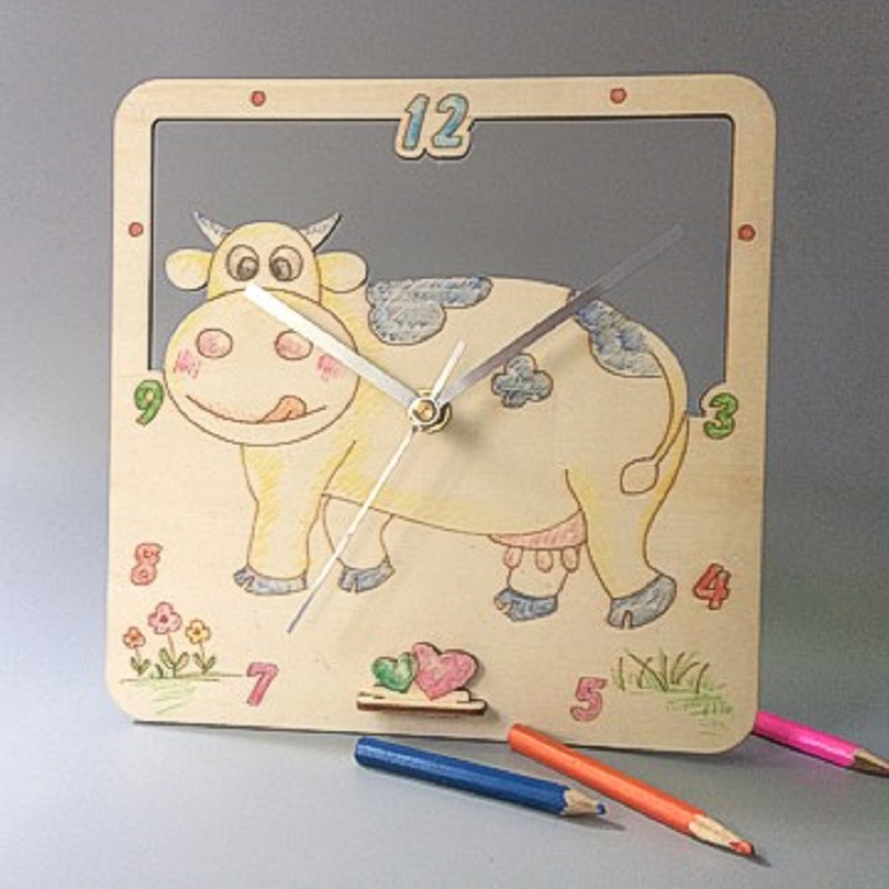Diy Wall clock-dairy cow