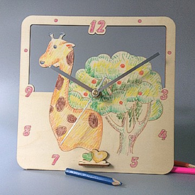 DIY艺术墙钟--长颈鹿