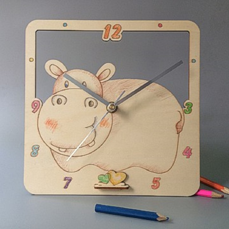 Diy Wall clock-hippo